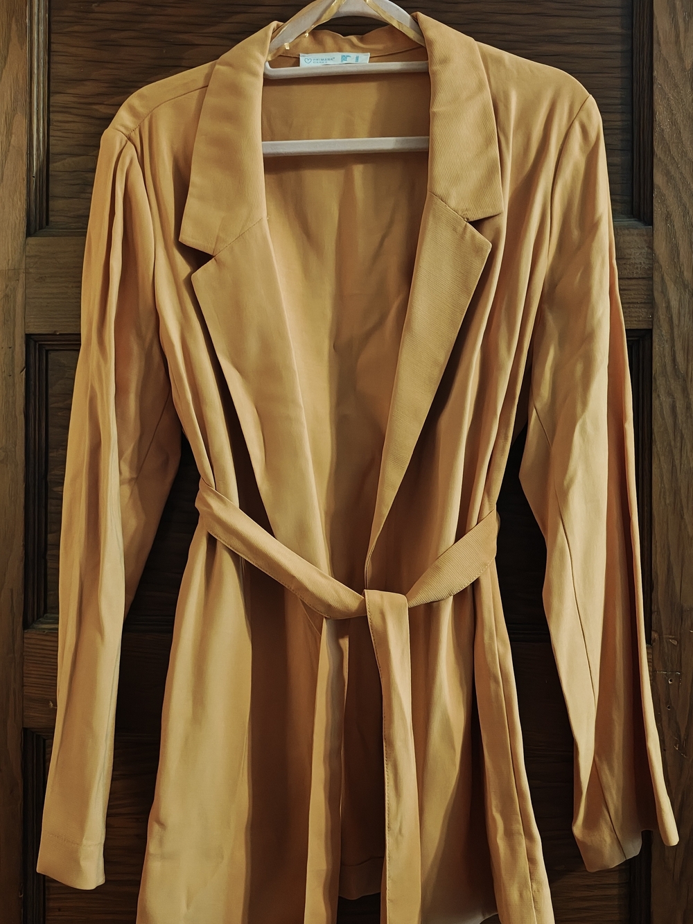 Primark Mustard Wrap Blazer with Self-Tie Belt
